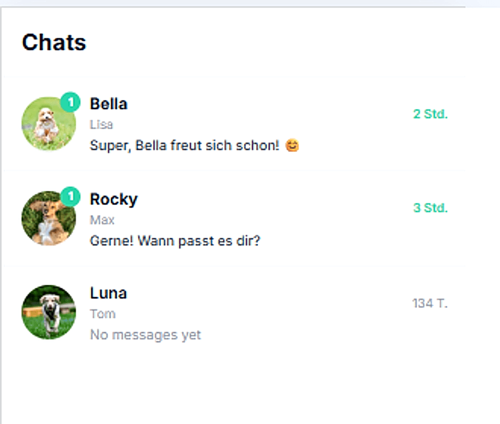BuddySpot Chat-Übersicht